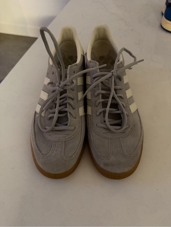 adidas Other - adidas Men's Light Gray Suede Sneakers with White Stripes and Gum Sole